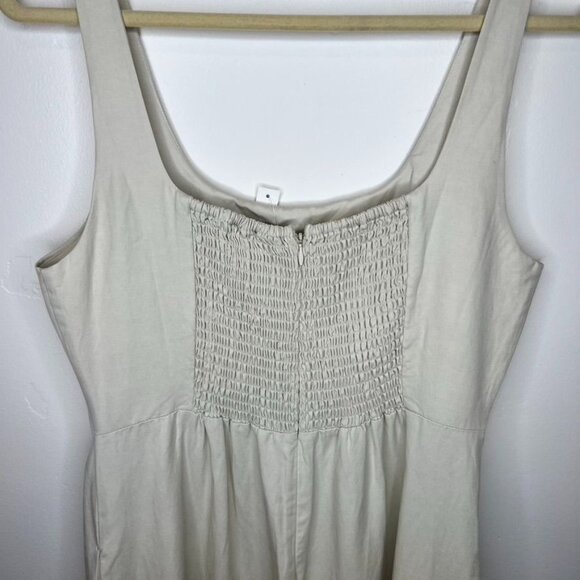 Madewell Wide-Leg Tank Jumpsuit Drapey Twill Size 8  Muted Stone Color NWT - Picture 8 of 10